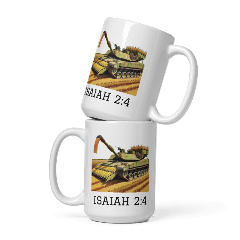 Isaiah 2:4 White Glossy Mug