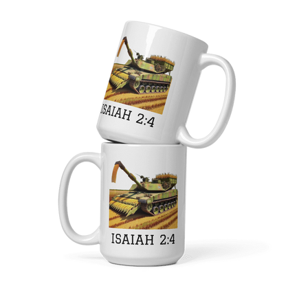 Isaiah 2:4 White Glossy Mug