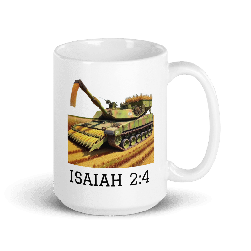 Isaiah 2:4 White Glossy Mug