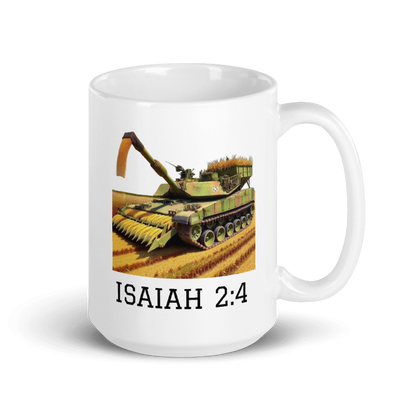 Isaiah 2:4 White Glossy Mug