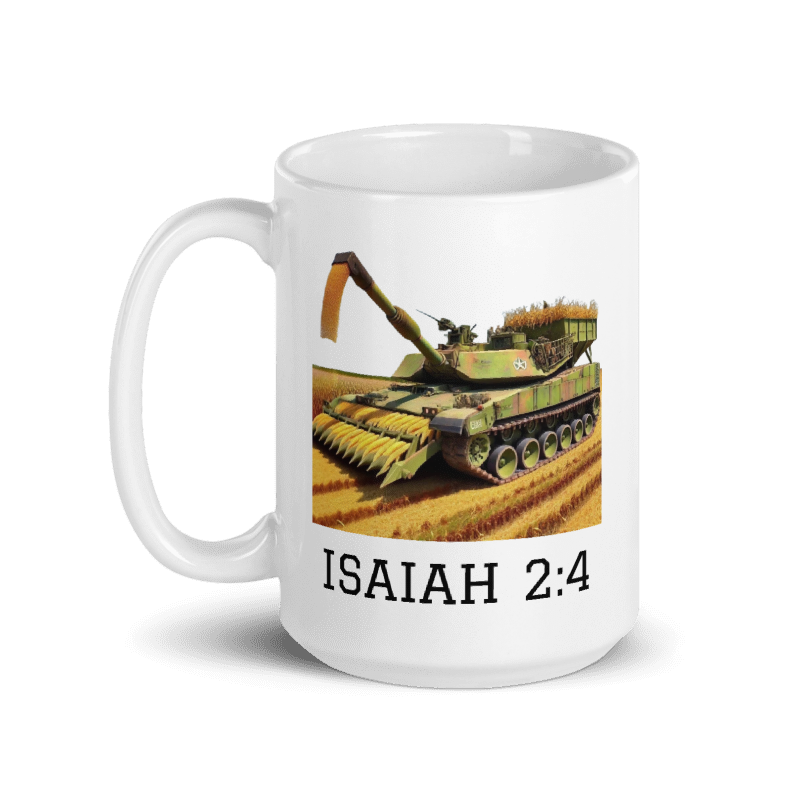 Isaiah 2:4 White Glossy Mug