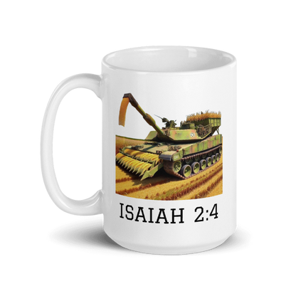 Isaiah 2:4 White Glossy Mug