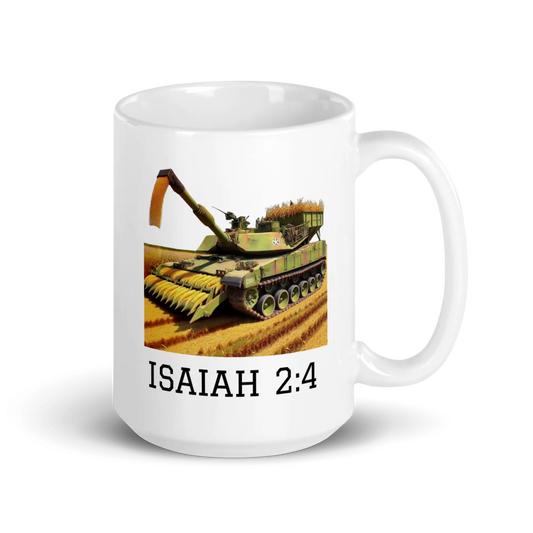 Isaiah 2:4 White Glossy Mug